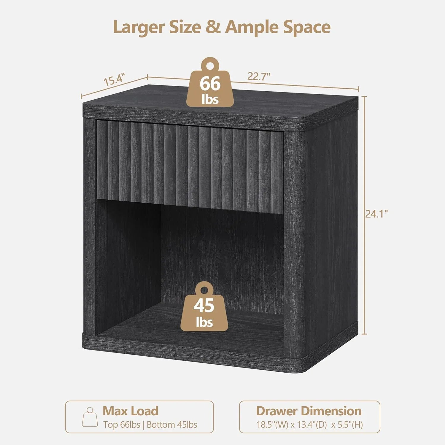 Stria Dresser and Night Tables Set