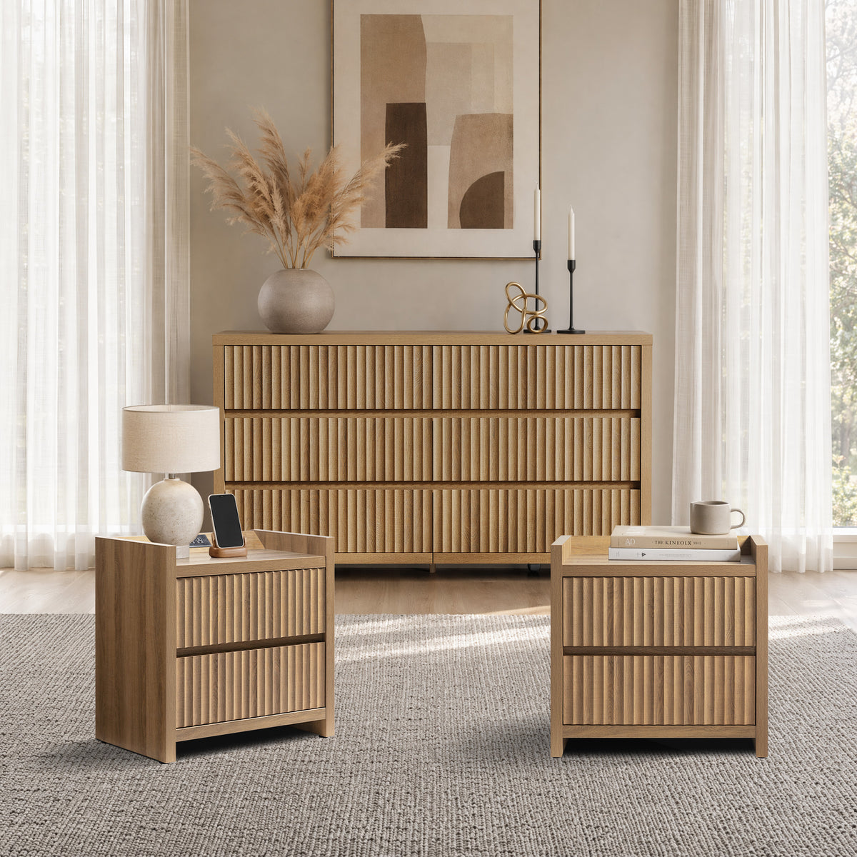 Prelude Modern Dresser and Nightstands Bedroom Sets