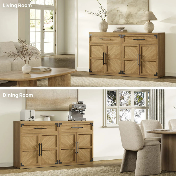 Willow Farmhouse Sideboard with Storage, Set of 3