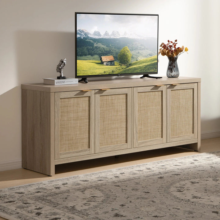 Savanna TV Storage Cabinet with 4 Doors, up to 65''