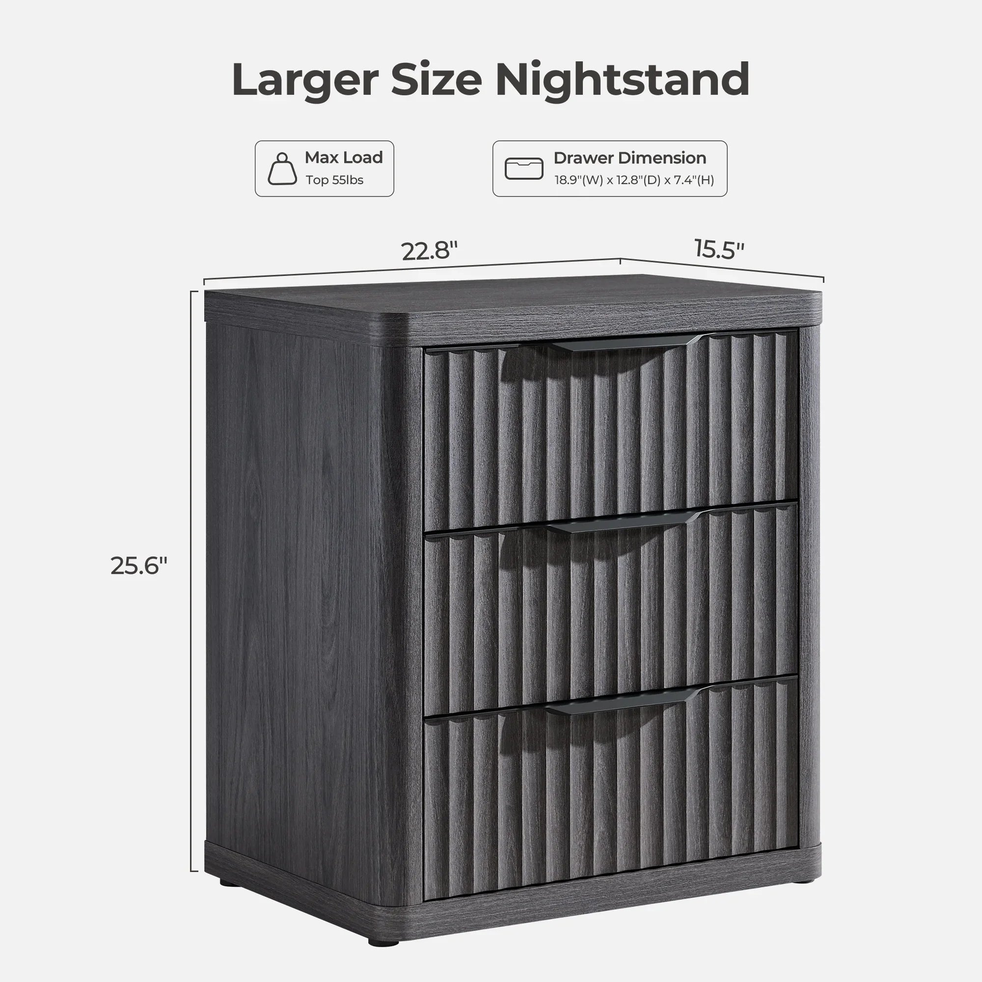 Stria 9-Drawer Dresser and Cas Nightstands Set