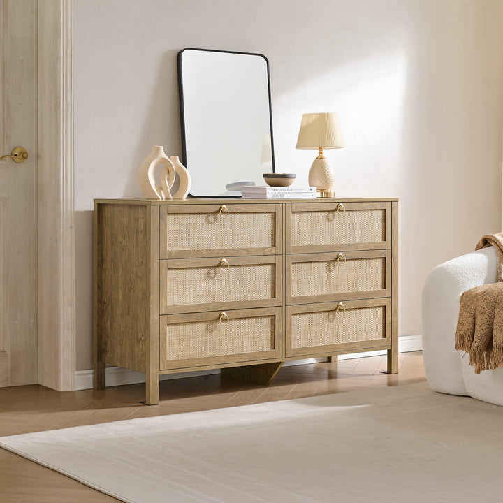 Terra Black Dresser, 6 Drawers