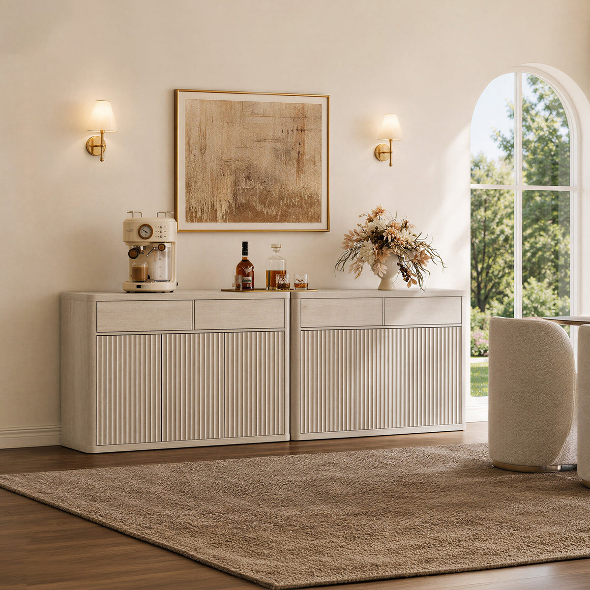Cas Sideboard Cabinet with Drawers, Set of 2