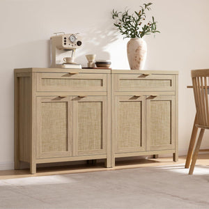 Savanna Buffet Cabinet with Storage, Set of 2