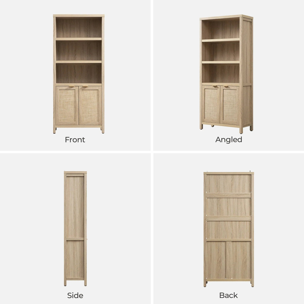 Savanna 70.9'' Tall Black Bookcase, Set of 2