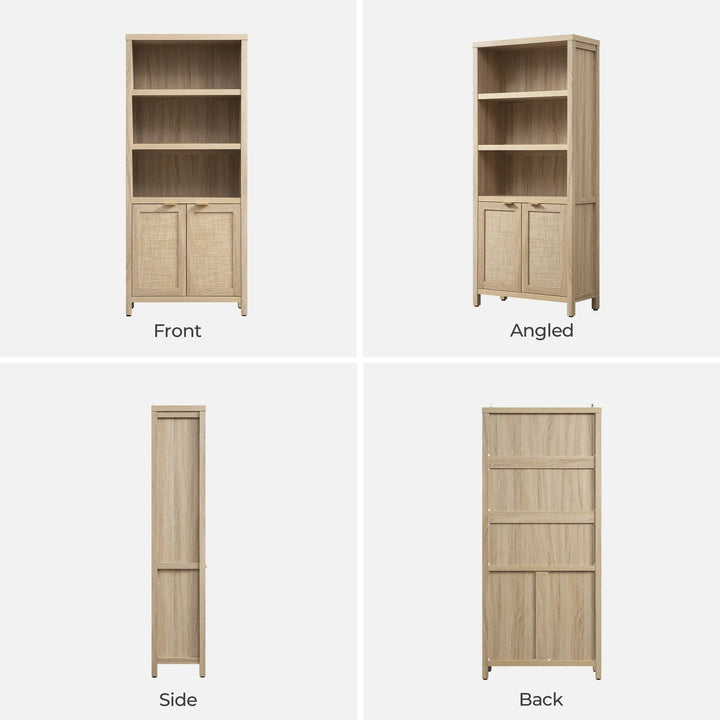 Savanna 70.9Inch Bookcase with Door, Set of 2