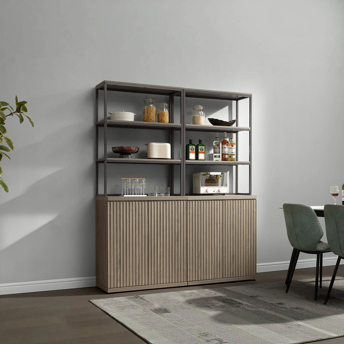 Stria Book Shelf with Doors
