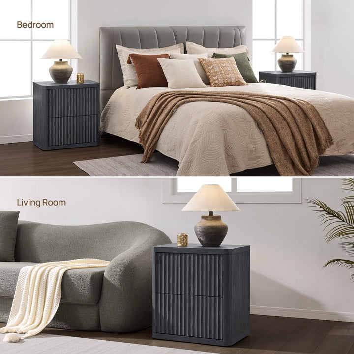 Cas Nightstand with 2 Drawers