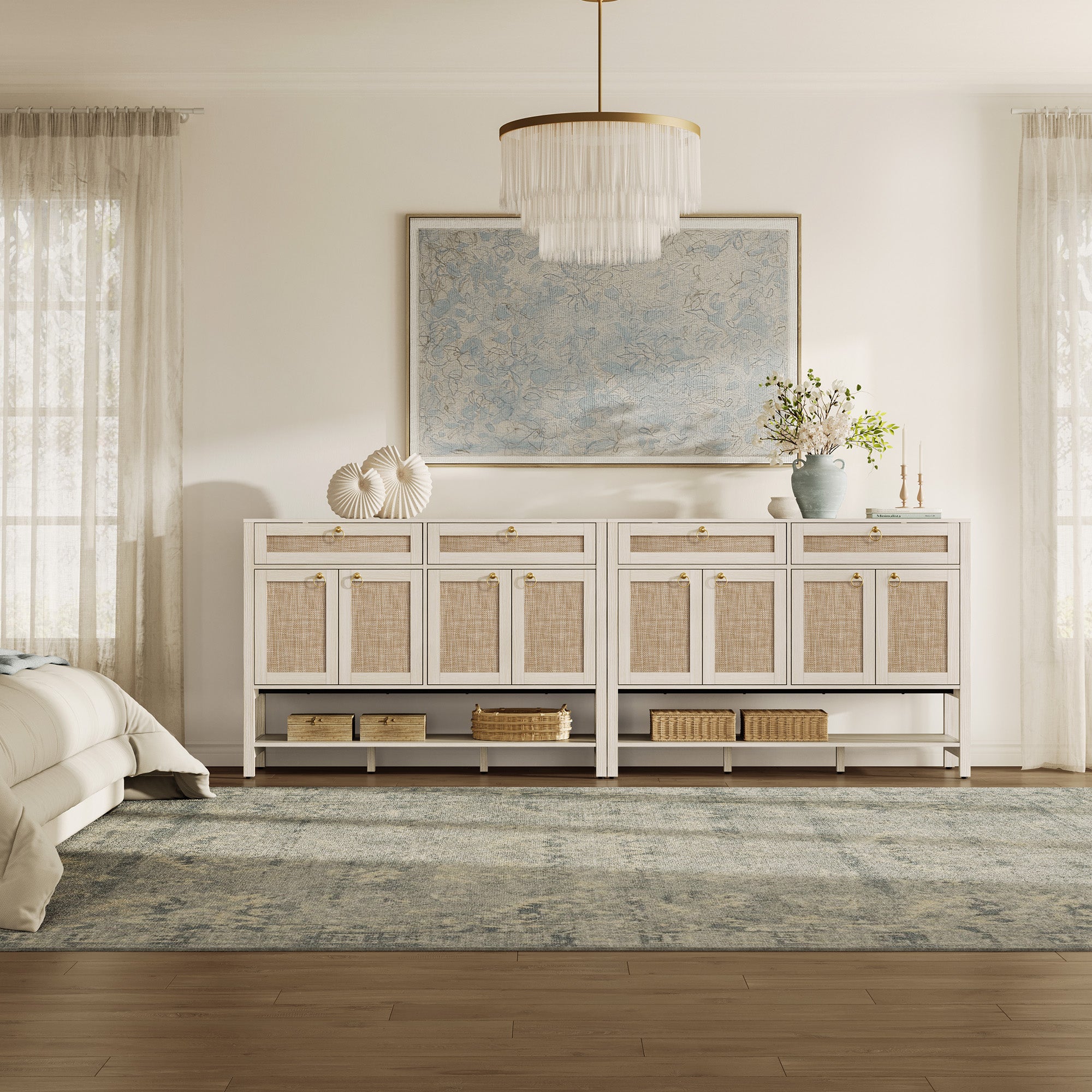 Terra TV Stand with Storage, 55 Inches Wide