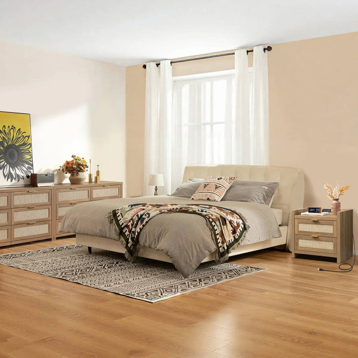 Savanna 6 Drawers Dresser and 2  Drawer Nightstand Set