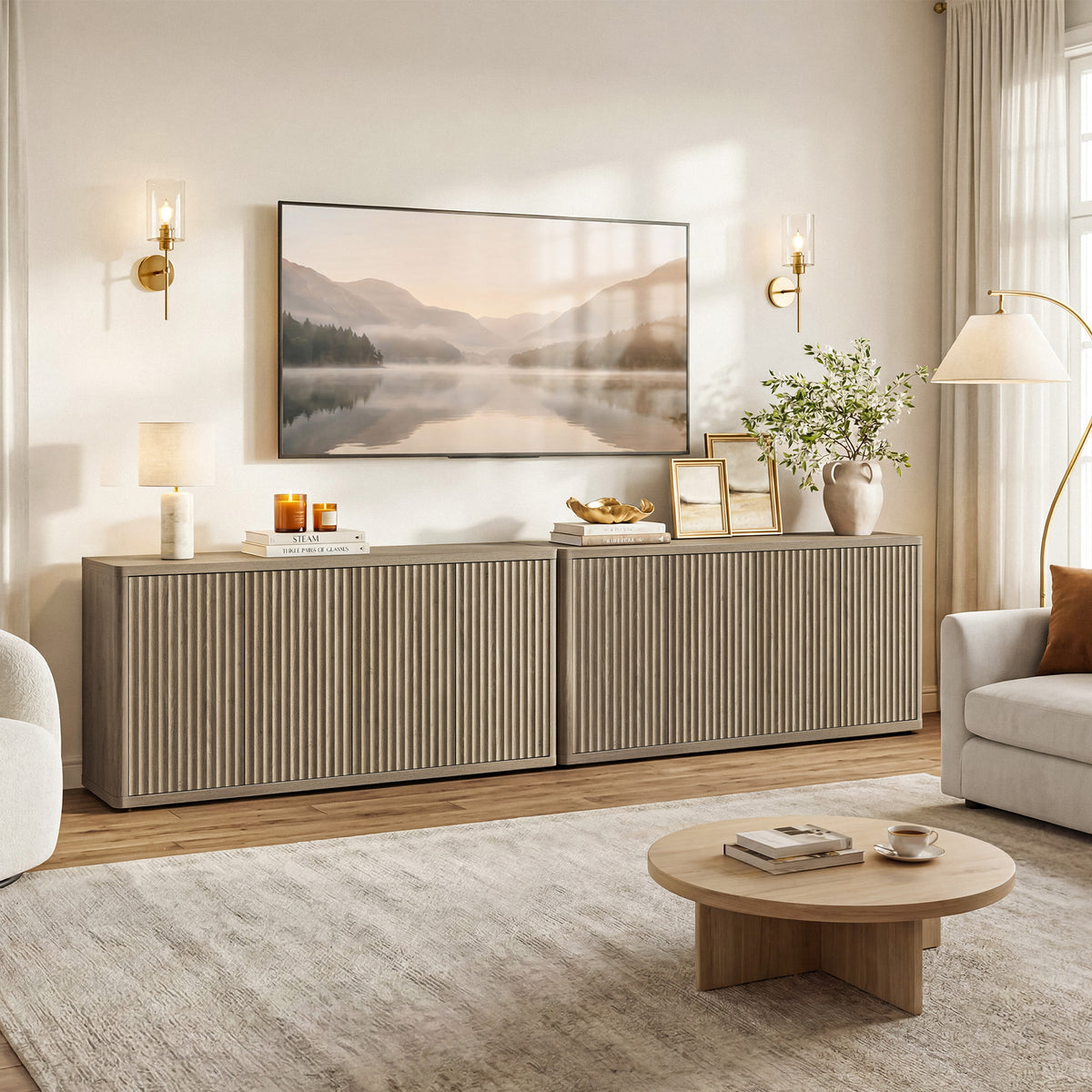 Cas 65-Inch TV Stand with Cable Management