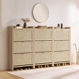 Savanna Flip Shoe Cabinet, 30-Pair Organizer, Set of 3