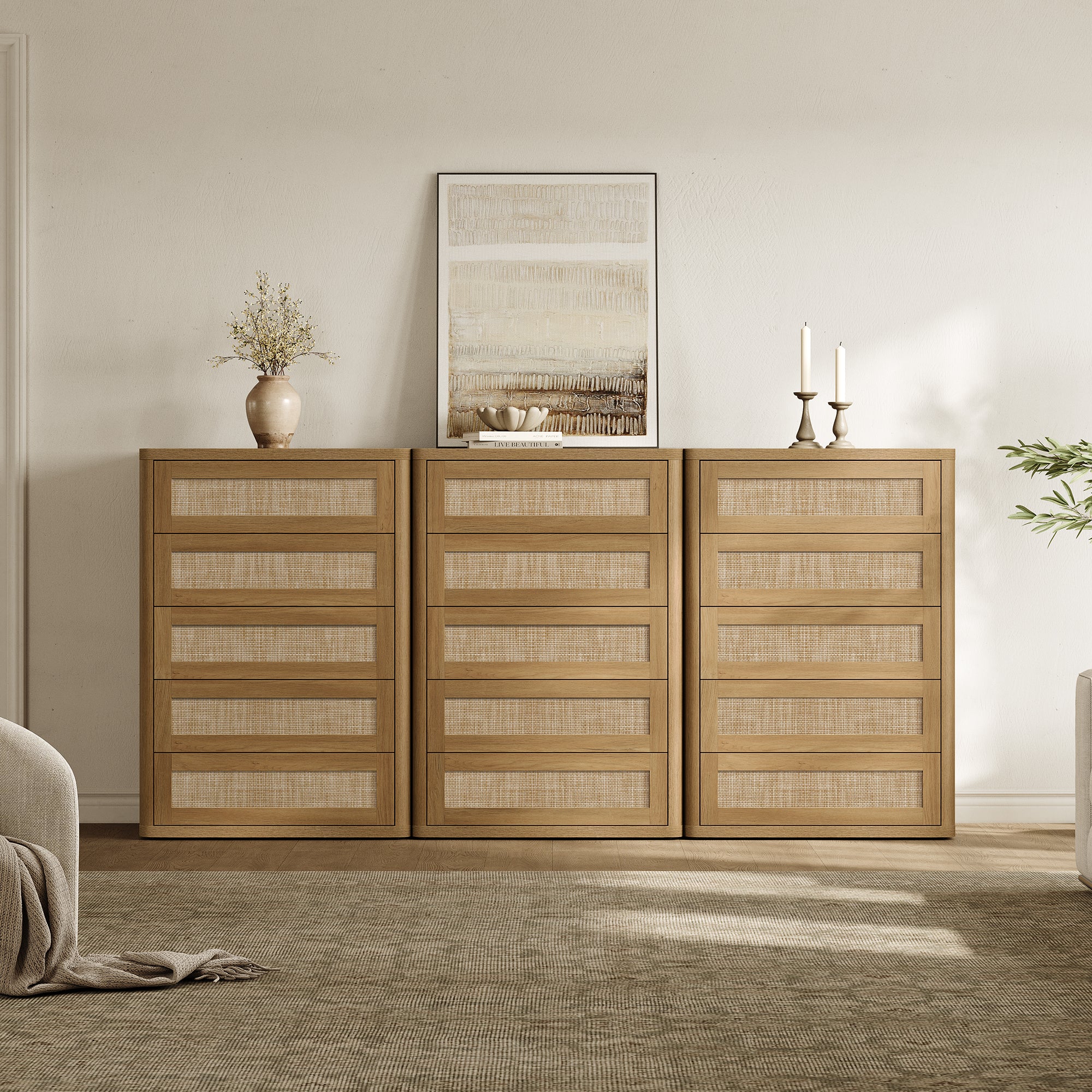 Zura Modern Dresser with 5 Drawers
