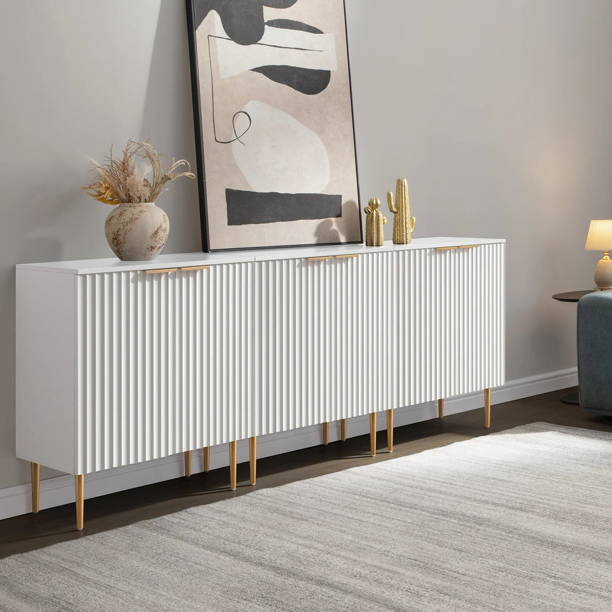 Opus Sideboard With Doors - 3 Pieces - White