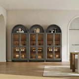 Helio Display Cabinet with Glass Door, Set of 3