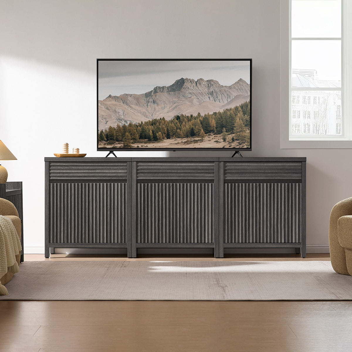 Prelude TV Stand with Drawer, up to 85-Inch TVs, Set of 3
