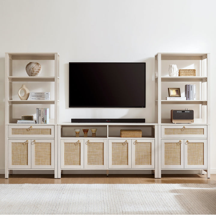 Terra 68.5" Bookshelf with Drawers, Set of 3