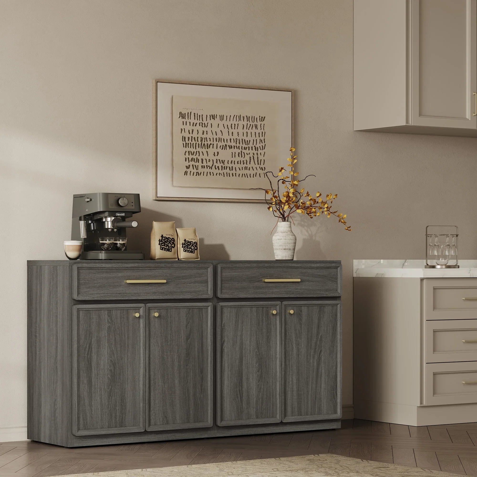 Crescent Sideboard with 1 Drawer