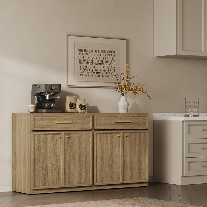 Crescent Sideboard Buffet Cabinet,Set of 3