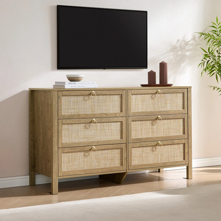 Terra White 6-Drawer Dresser