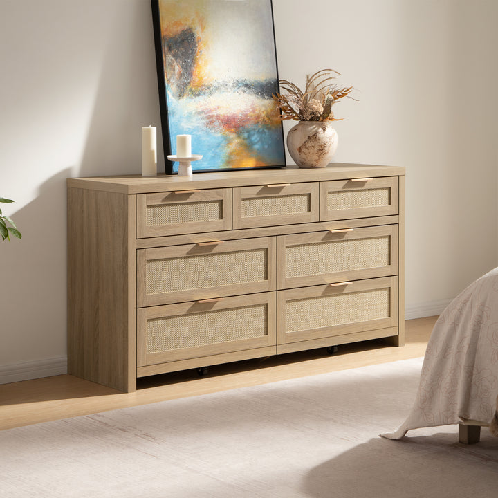 Savanna Nightstand with Charger and Dresser Set