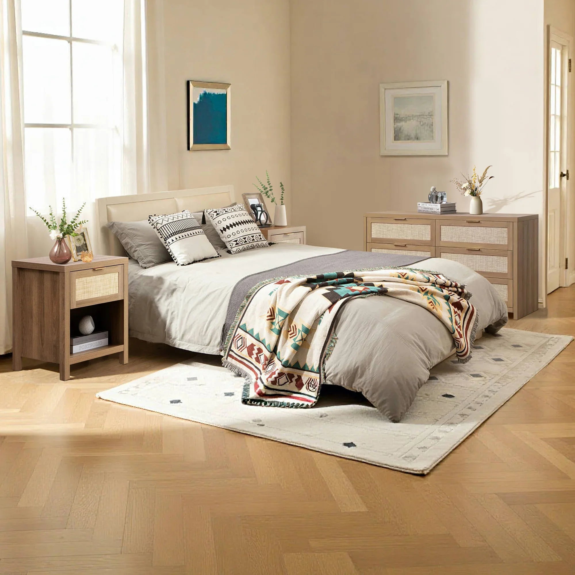 Savanna Dresser and Nightstands Bedroom Set