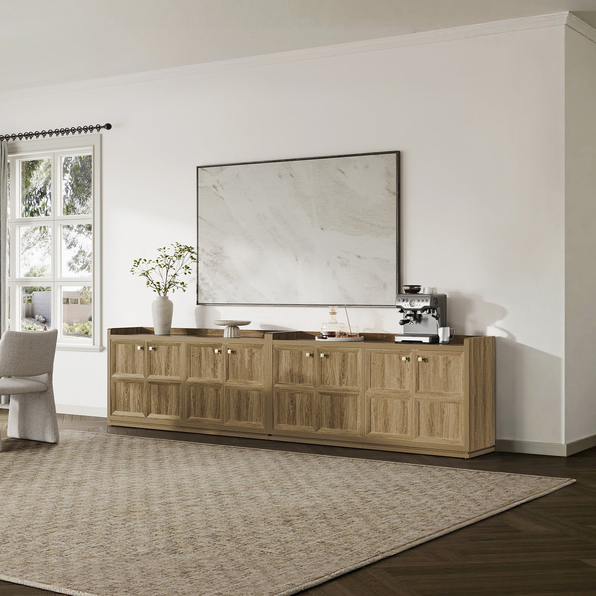 Helio Black Sideboard with 4 Doors