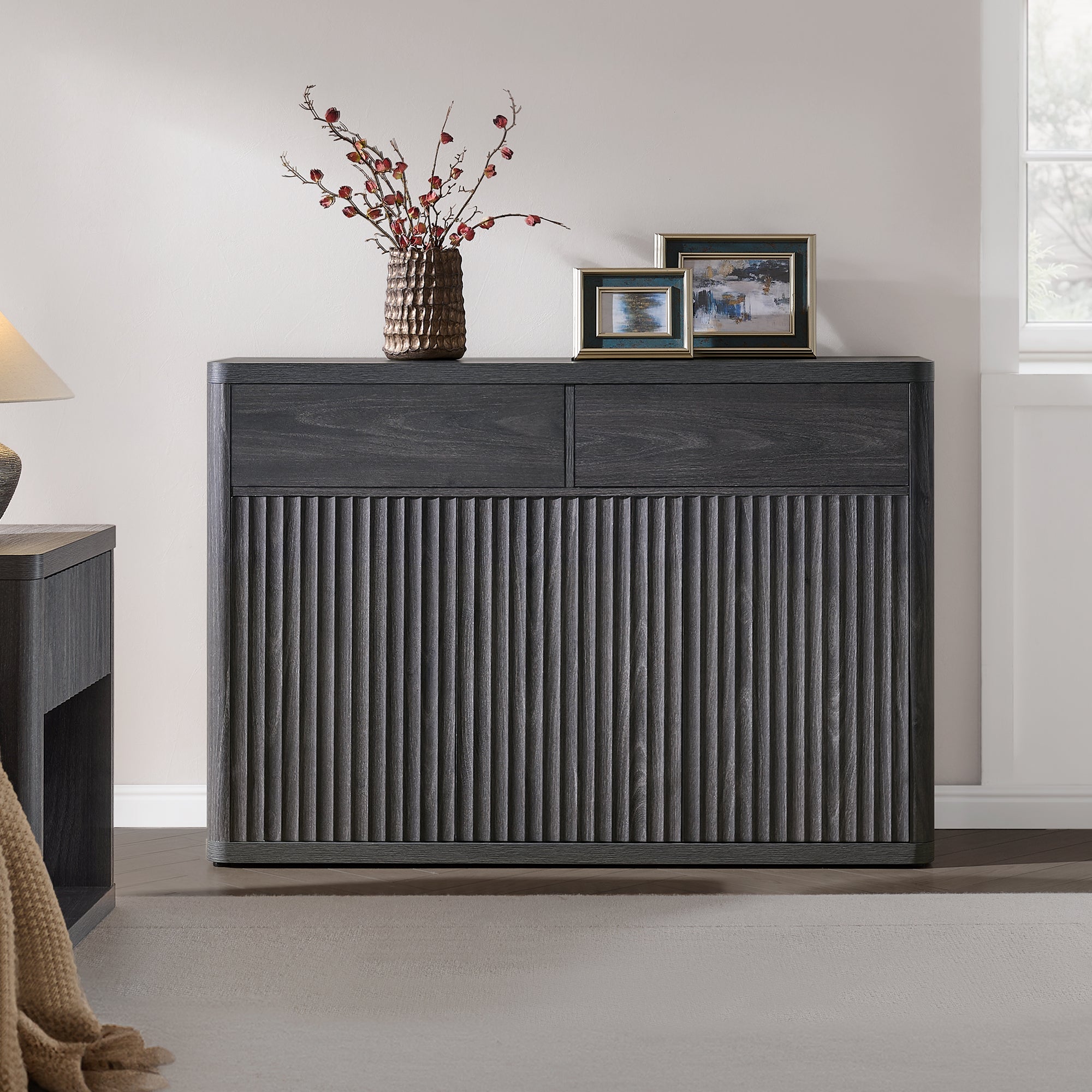 Cas Sideboard Cabinet, Fluted Style