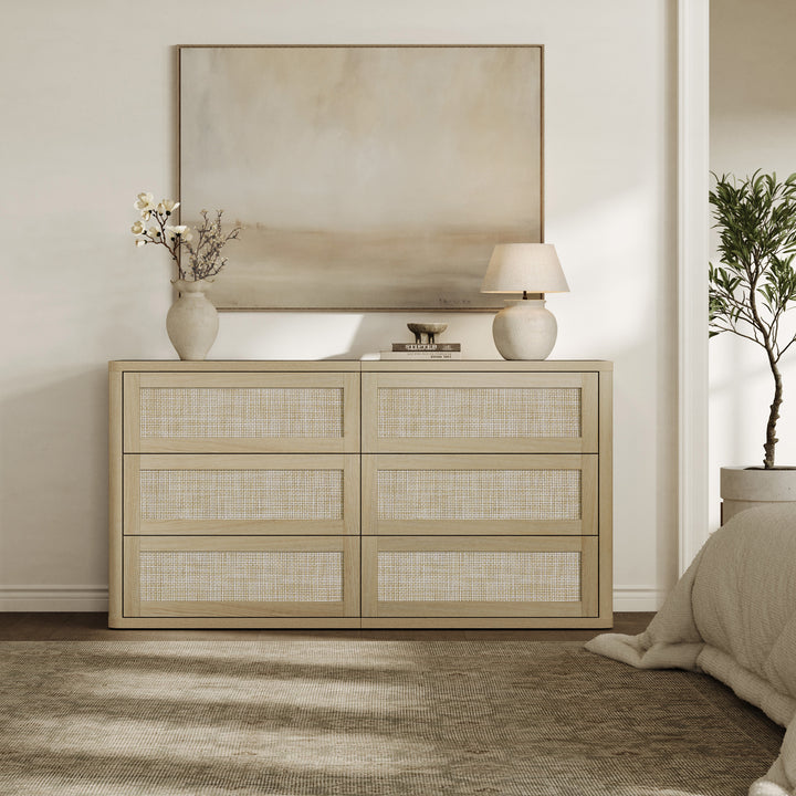 Zura Sectional 6-Drawer Dresser and Nightstand Set