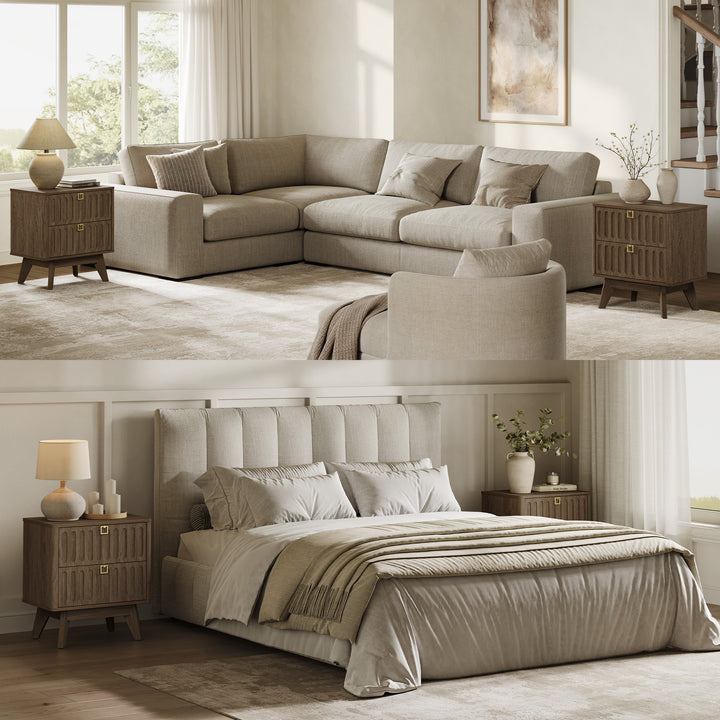 Domus Nightstand with Drawers