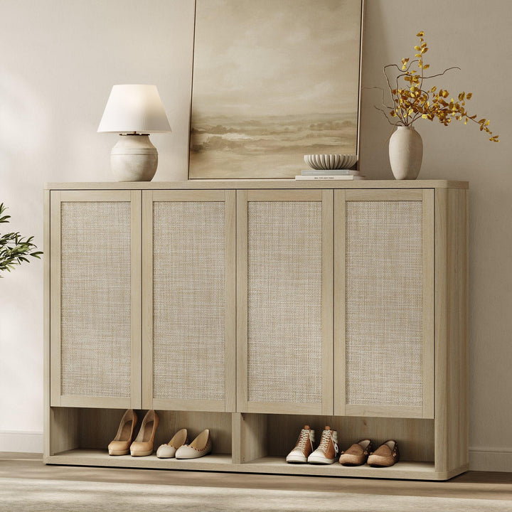 Zura 2-Piece Black Shoe Cabinet