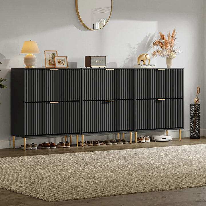 Opus 2-Tier Shoe Cabinet with Storage