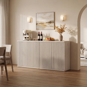 Stria Sideboard Cabinet with 2 Doors, Set of 2