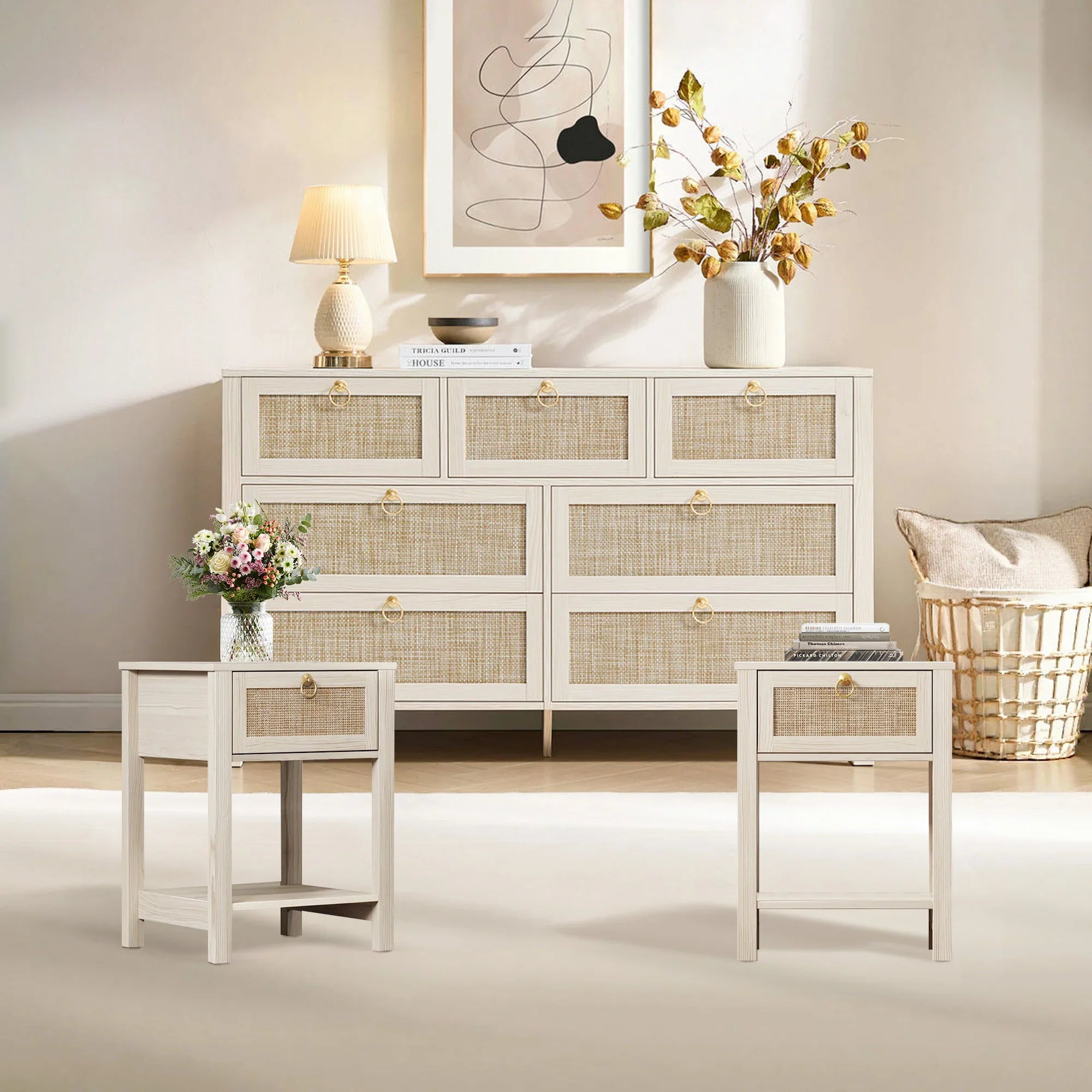 Terra Dresser and Nightstands Set