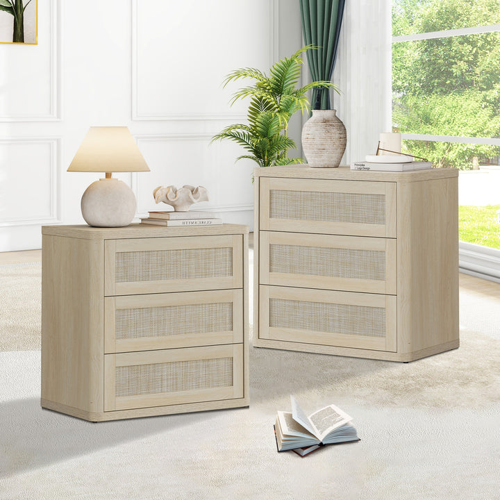 Zura Nightstand with 3 Drawers