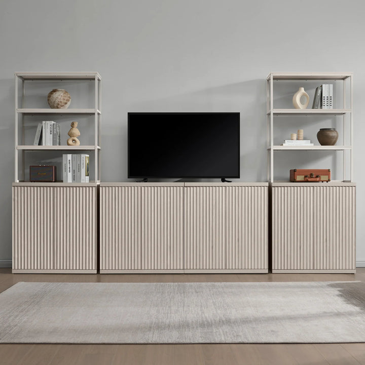 Stria Bookshelf with Storage