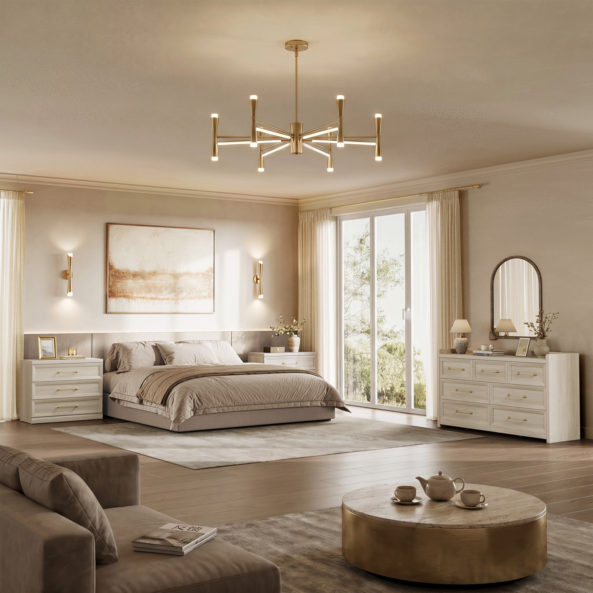Helio 7-Drawer Dresser and 3-Drawer Nightstands Set