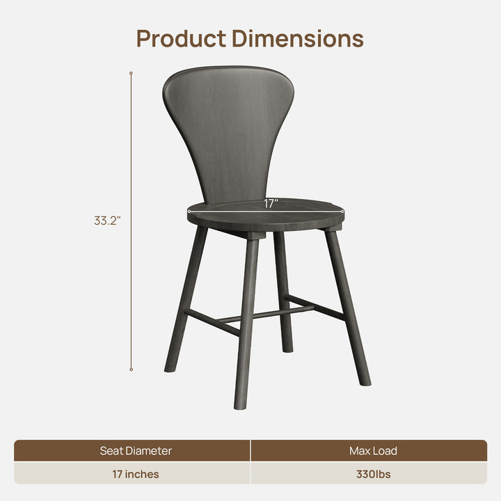 Cas Dining Table and Chairs Set for 6, Solid Wood