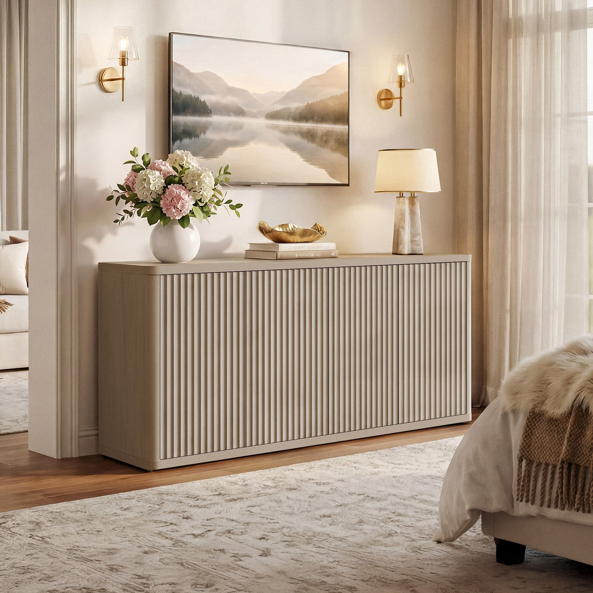 Cas 61'' Wide TV Stand with 4 Doors