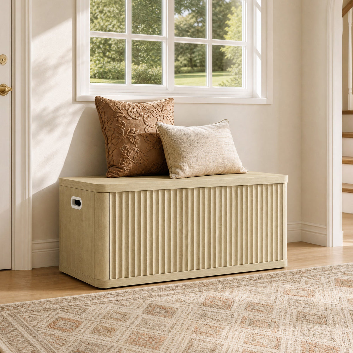 Cas Flip-Top Shoe Bench Entryway, Set of 2