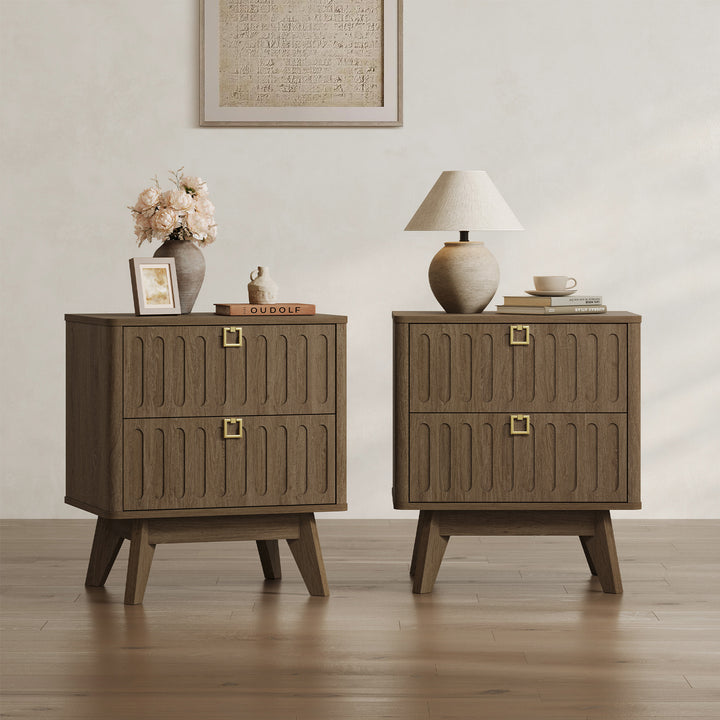 Domus Minimalist Nightstand, Large Storage