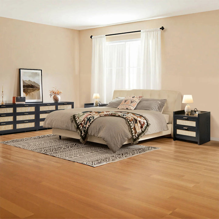 Savanna 6 Drawers Dresser and 2  Drawer Nightstand Set