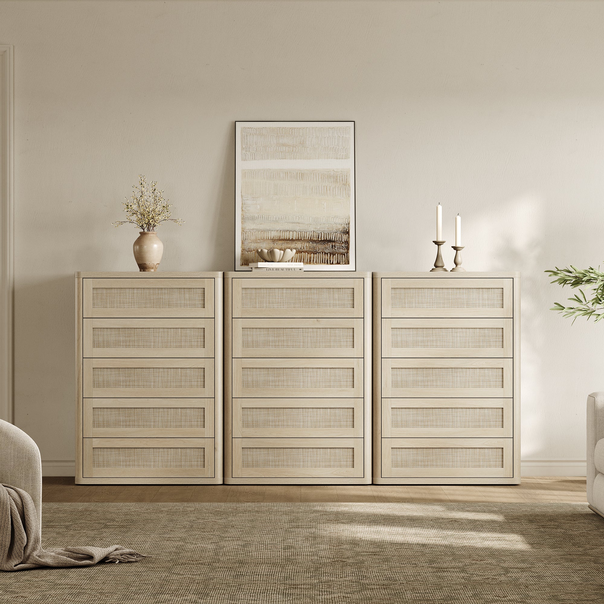 Zura Modern Dresser with 5 Drawers