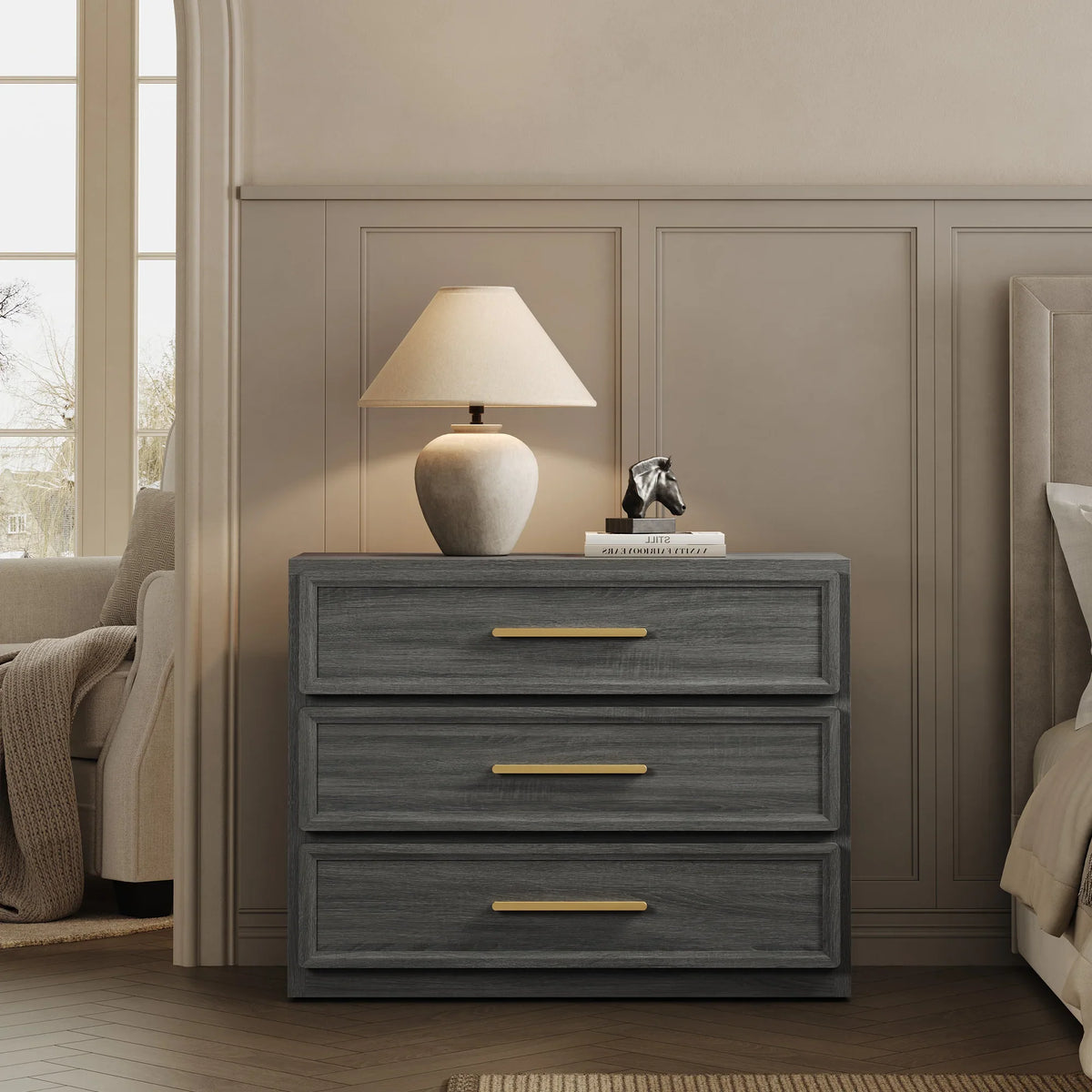 Crescent Modular 26.6'' Tall 9 Drawers Dresser and Nightstands Set