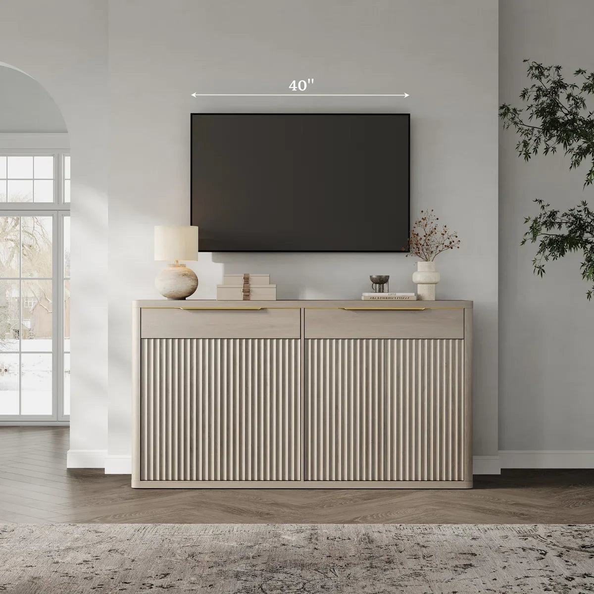 Cas Sideboard,4 Doors, Set of 2
