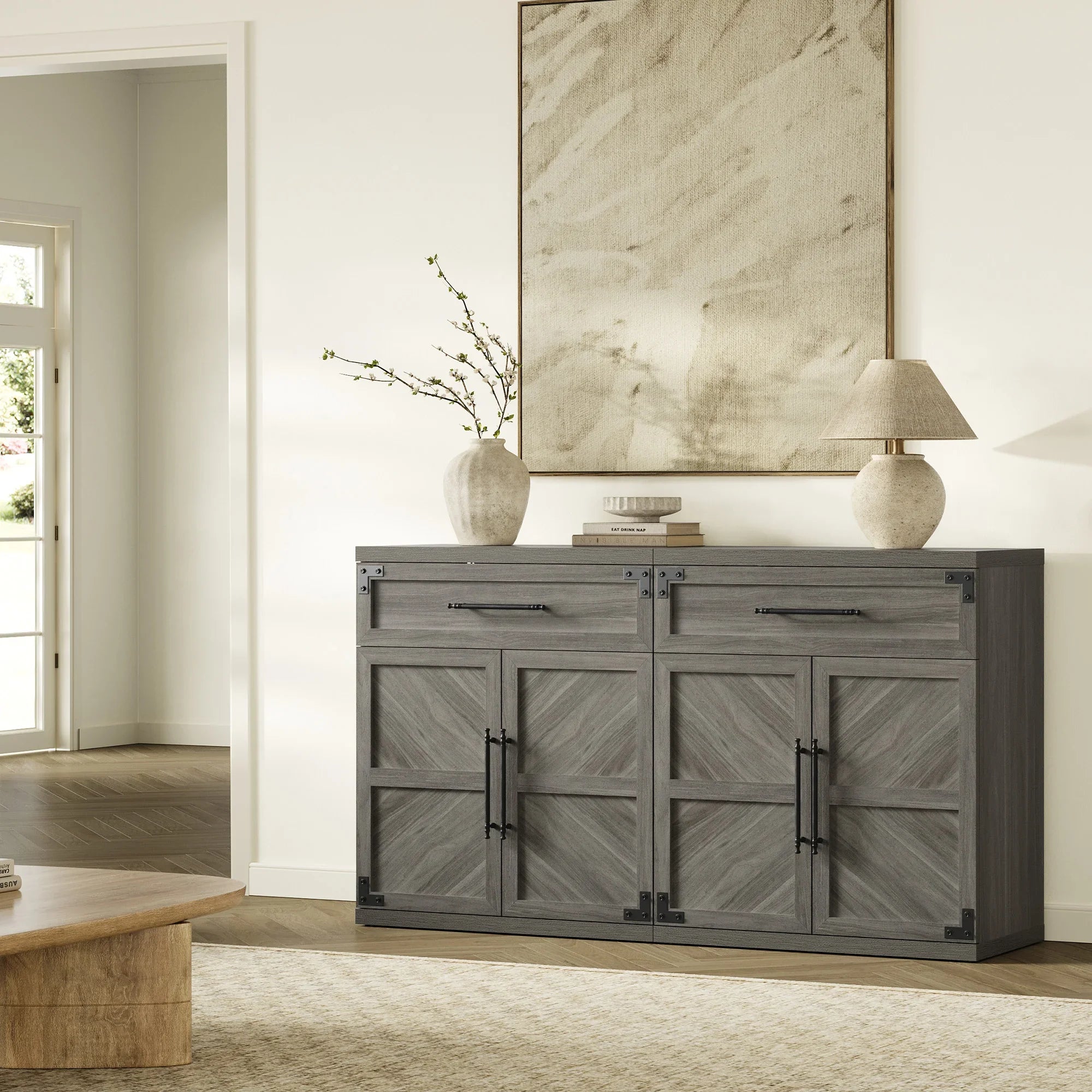 Willow Sideboard with 1 Drawer and 2 Doors for Living Room