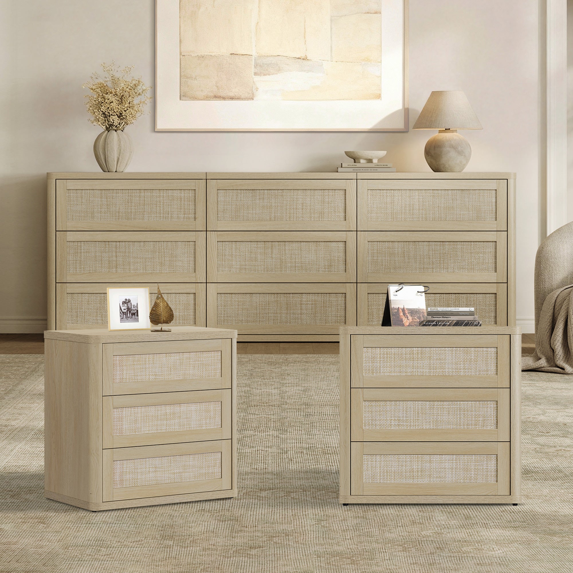 Zura Sectional 9 Drawers Dresser Sets