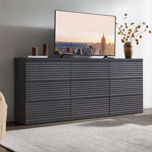 Stria Buffet Cabinet with 3 Doors, Set of 3
