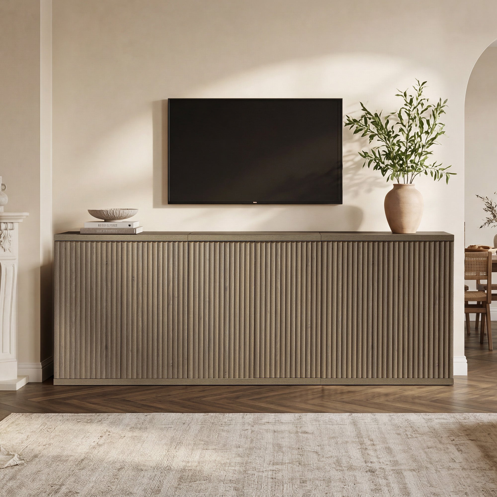 Stria Sideboard Cabinet, Living Room Storage