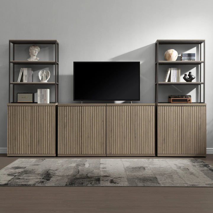 Stria Bookshelf, 2 Doors, Set of 2